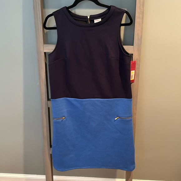 Merona Navy & Royal Blue Color Block Shift Dress - Picture 1 of 4